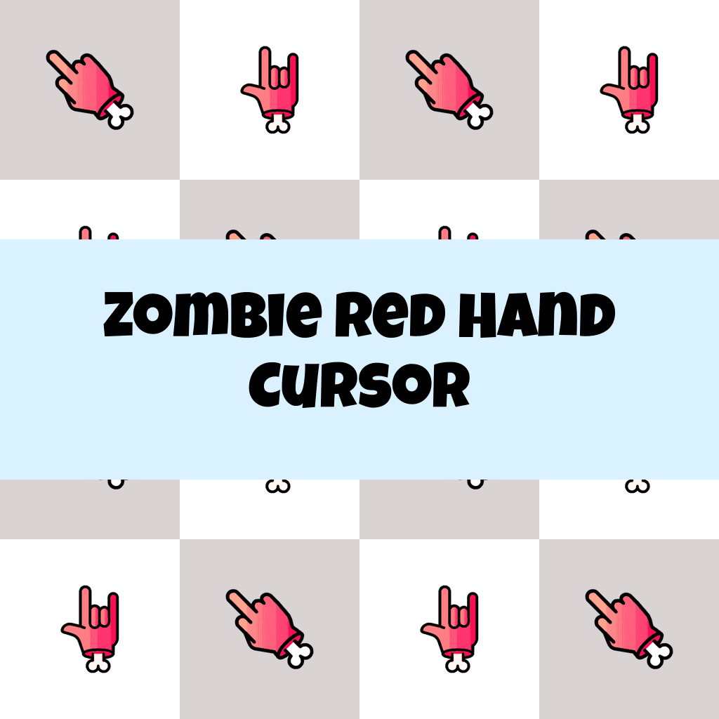 Preview Zombie red hand cursor custom cursor pack